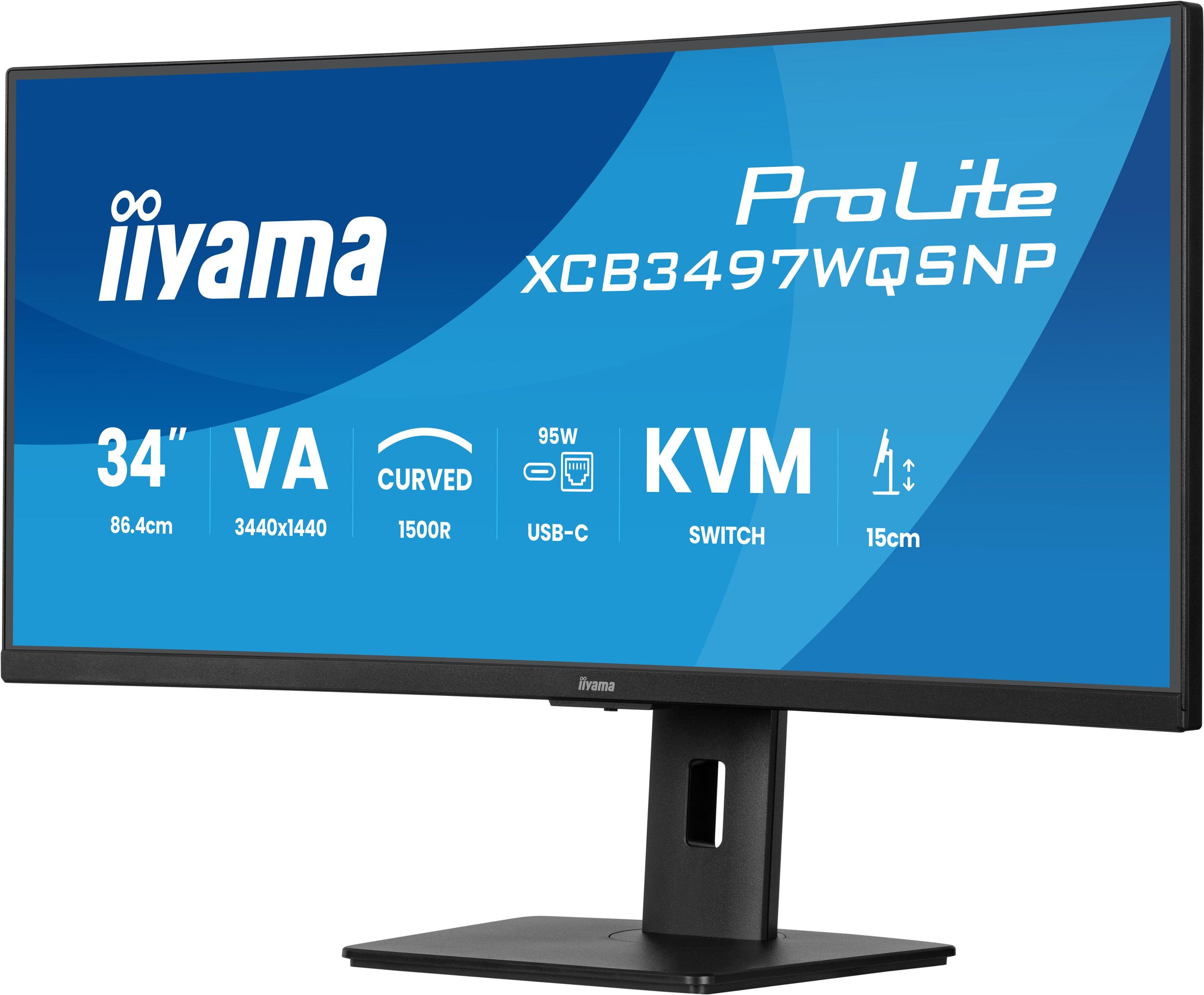 Monitor IIYAMA ProLite XCB3497WQSNP-B1 (34" - VA - 120 Hz - Preto) — miniatura 3