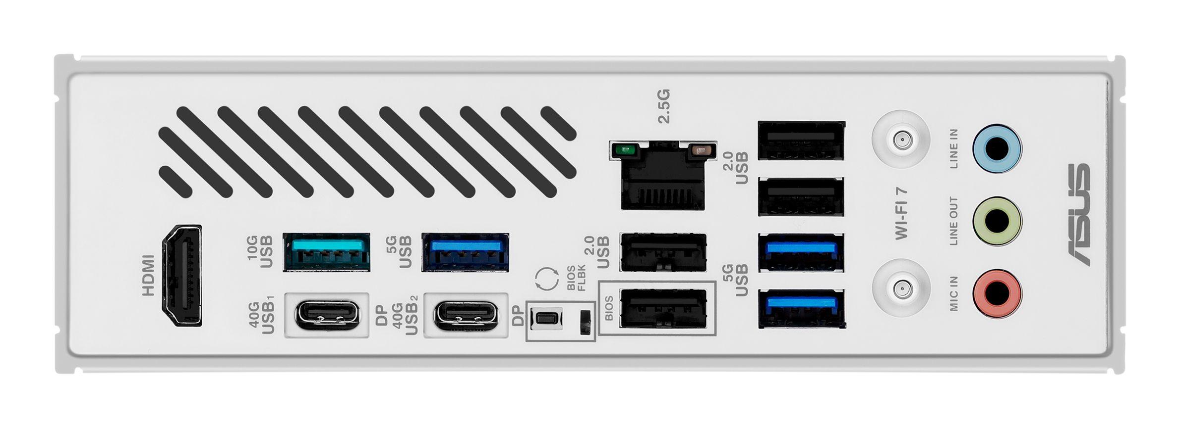 Motherboard ASUS X870 MAX GAMING WIFI7 W (AM5 - ATX - Duplo canal - Branco), miniatura 8