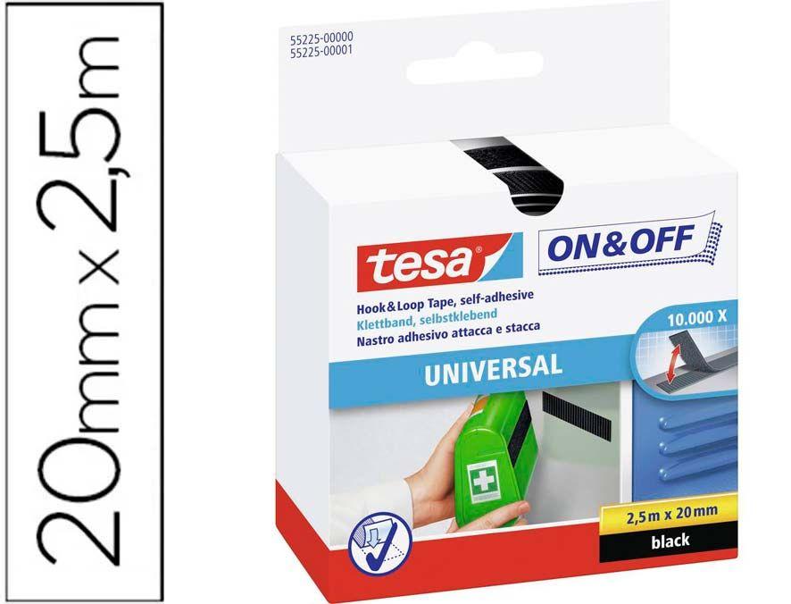 Fita de Fecho e Fixação TESA 55225 Hook&Loop On&Off (Veludo - Preto) — miniatura 3