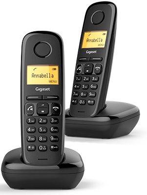 Telefone Fixo Sem Fios GIGASET A270 Duo (18 h - Preto), miniatura 2