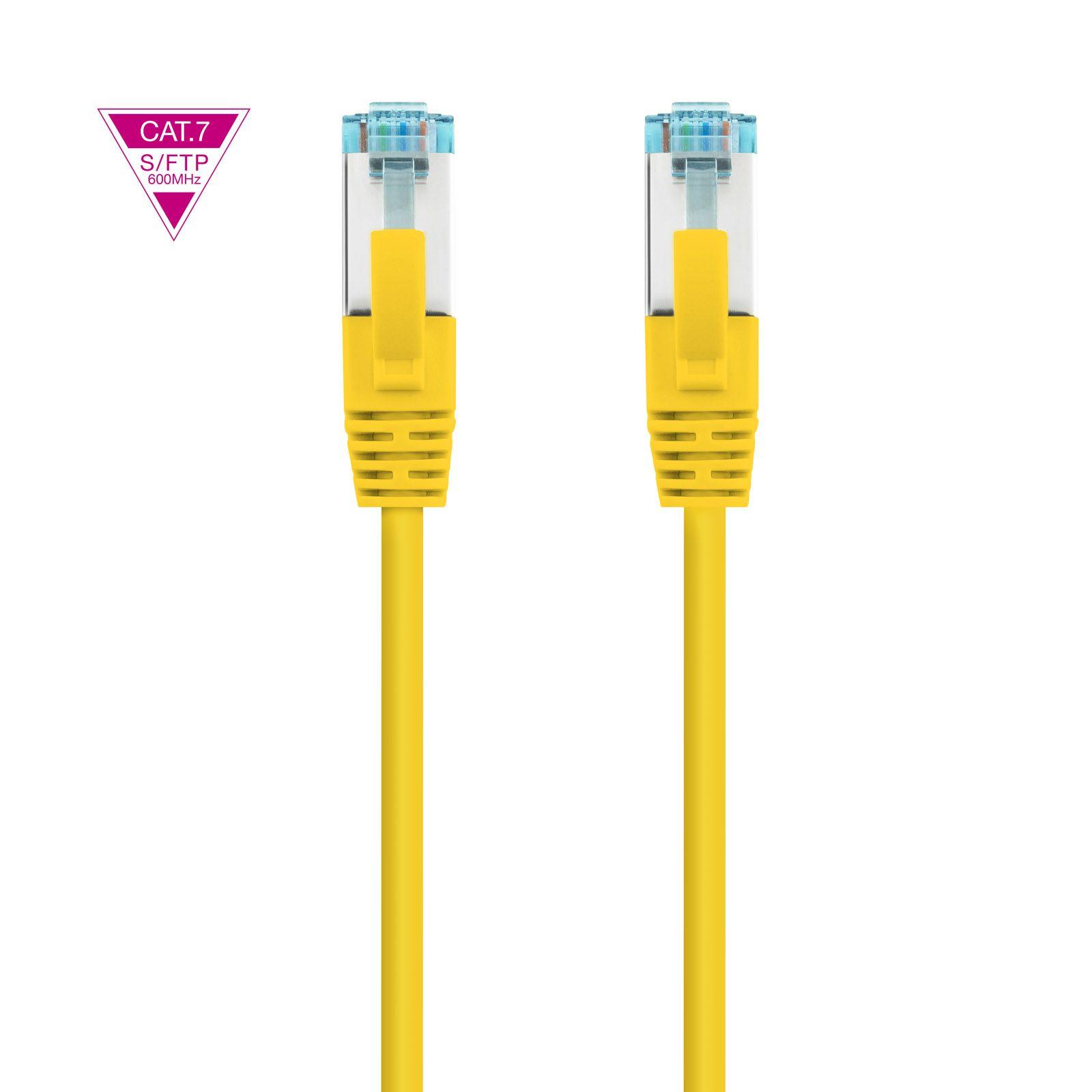 Cabo de Rede RJ45 NANOCABLE 10.20.1702-Y (2 m - Cat7 - RJ-45 - Amarelo), miniatura 2
