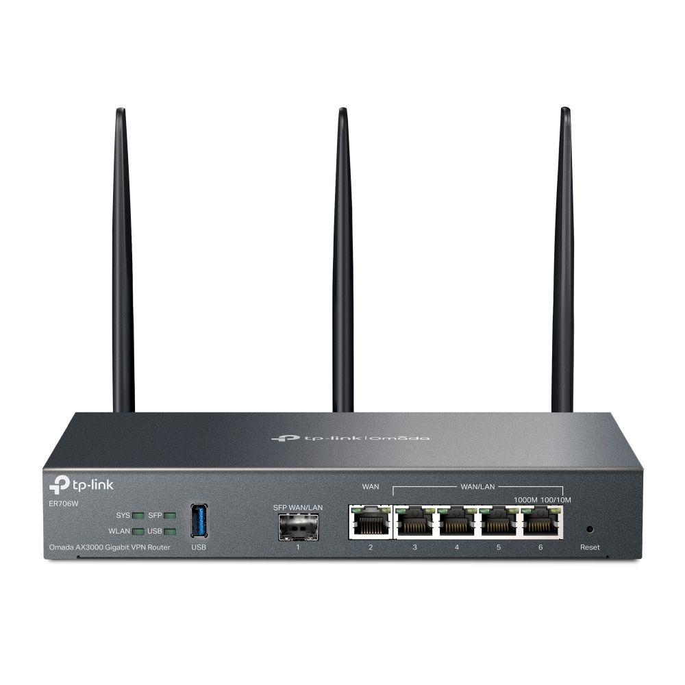 Router VPN TP-LINK Omada ER706W (Wi-Fi 6 AX3000 - 3000 Mbit/s - Dupla banda - Preto)