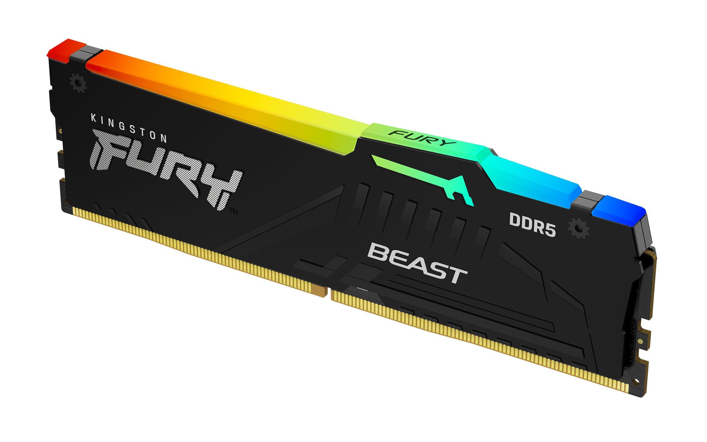 Memória RAM KINGSTON FURY Beast RGB KF560C30BBEA-16 (6000 MHz - 16 GB - DIMM)