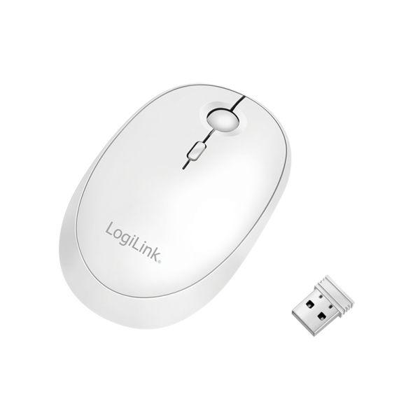 Rato LOGILINK ID0205 (Ambidestro - 1600 DPI - RF Wireless + Bluetooth - Branco)