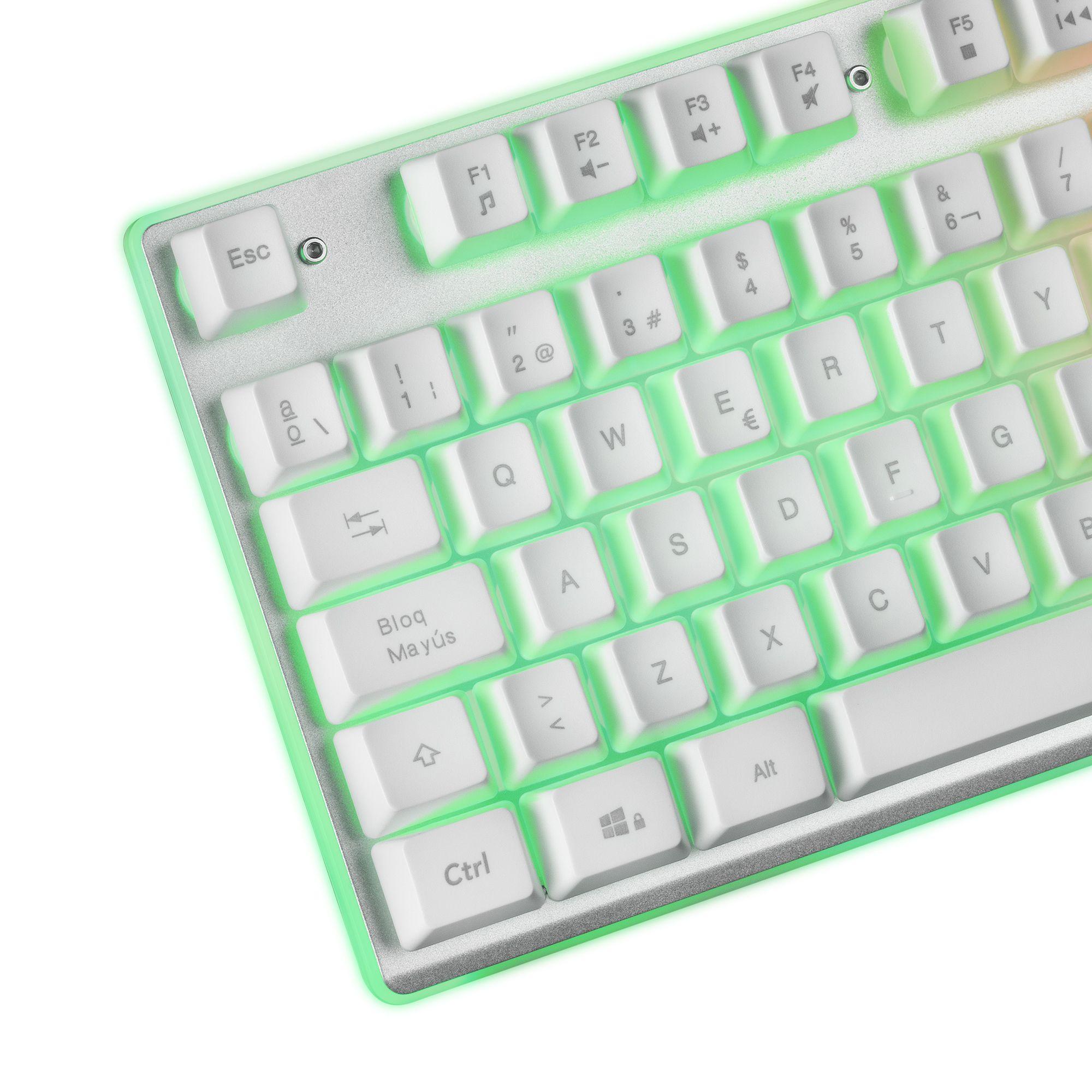 Conjunto Gaming MARS GAMING MCPXWFR (Francês - Membrana - Tamanho completo - Branco) — miniatura 5