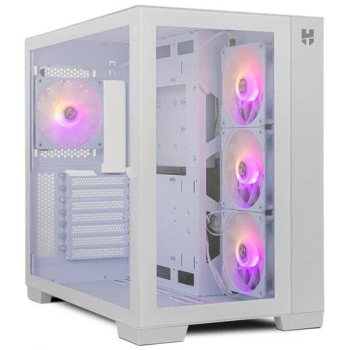 Caixa PC NOX Hummer Astra ARGB (ATX, ITX, micro ATX - Midi Tower - Aço, vidro temperado - Branco)