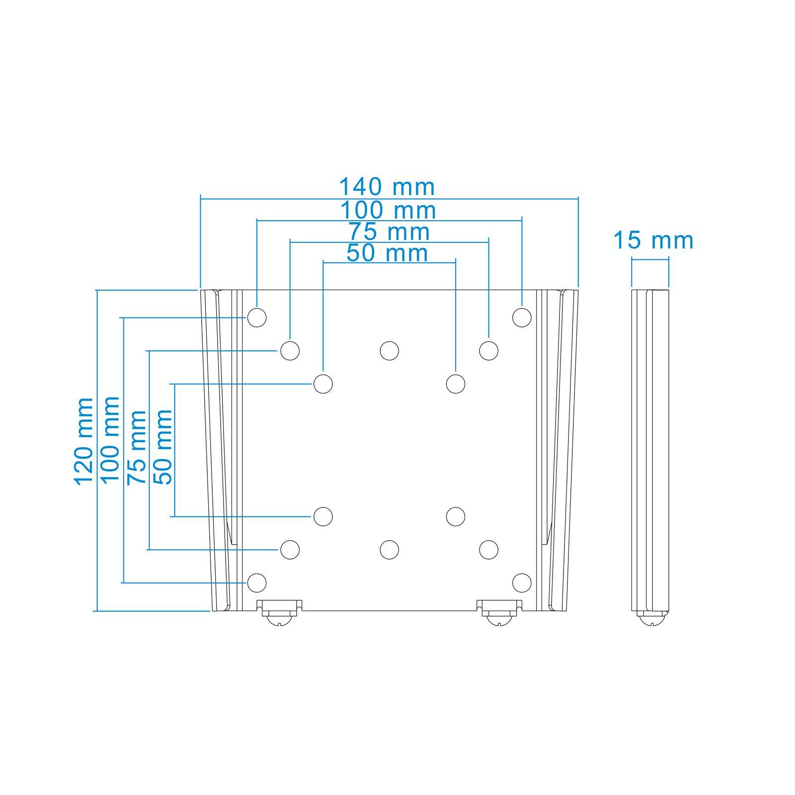 Suporte de Parede para TV TOOQ LP1023F-B (10-23" - 30 kg - Preto), miniatura 7