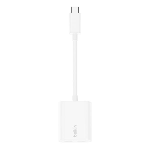Adaptador USB-C para Áudio e Carregamento BELKIN RockStar F7U081btWH (USB Type-C - USB-C - Branco), miniatura 3