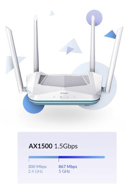 Router D-LINK R15 AX1500 (Wi-Fi 6 - 1201 Mbit/s - Dual-band - Branco) — miniatura 8