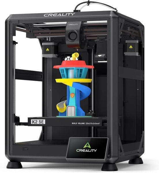 Impressora 3D CREALITY K2 SE Combo (PLA, PETG, TPU 95A, PLA-CF - Preto)