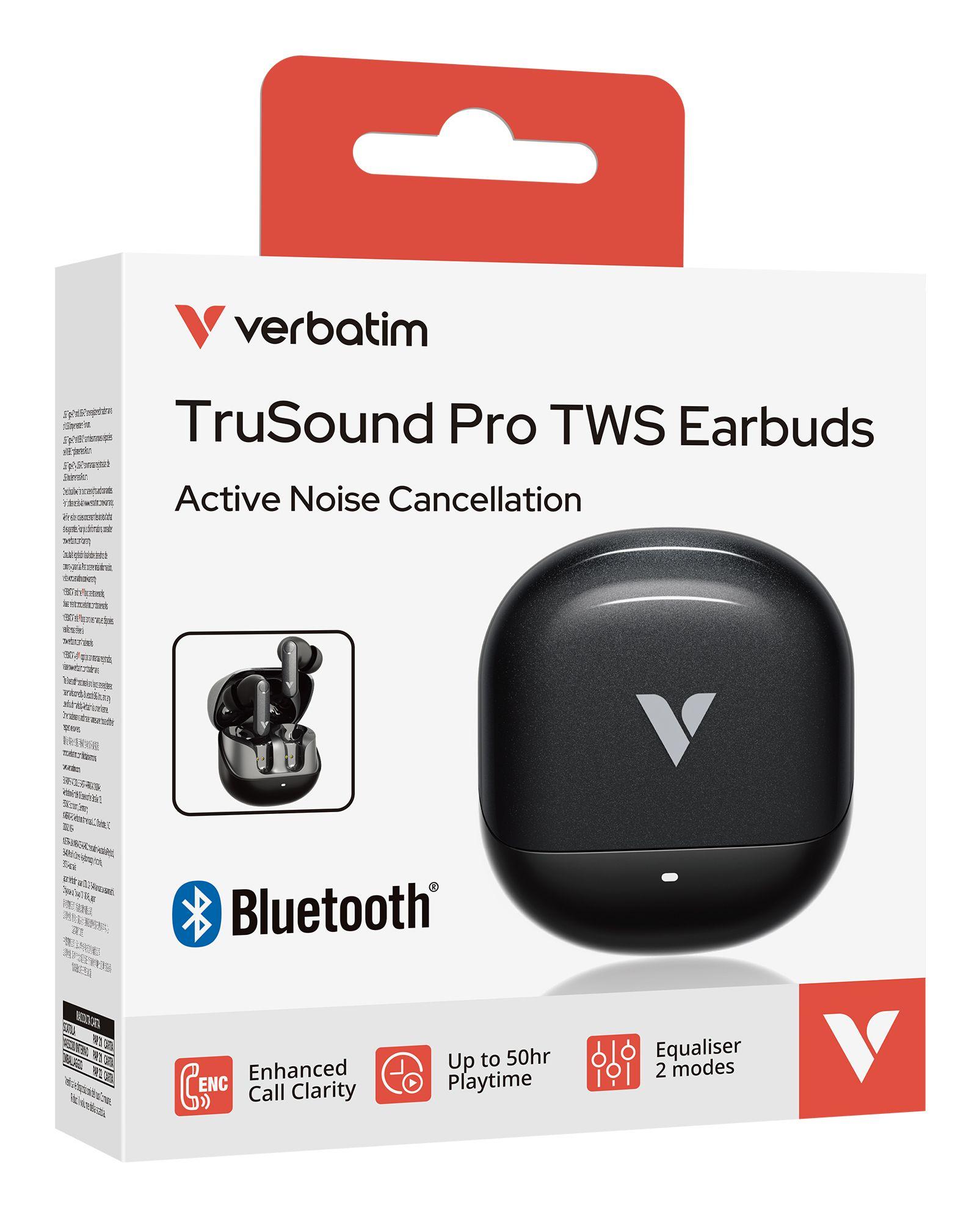 Auscultadores VERBATIM TruSound Pro (Binaural - Sem fios - Intra-aural - Preto), miniatura 6