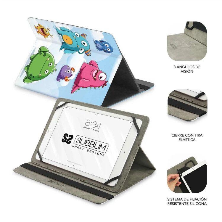Capa Universal SUBBLIM Trendy Case Monsters (11" - Qualquer marca - Poliuretano - Multicor) — miniatura 3