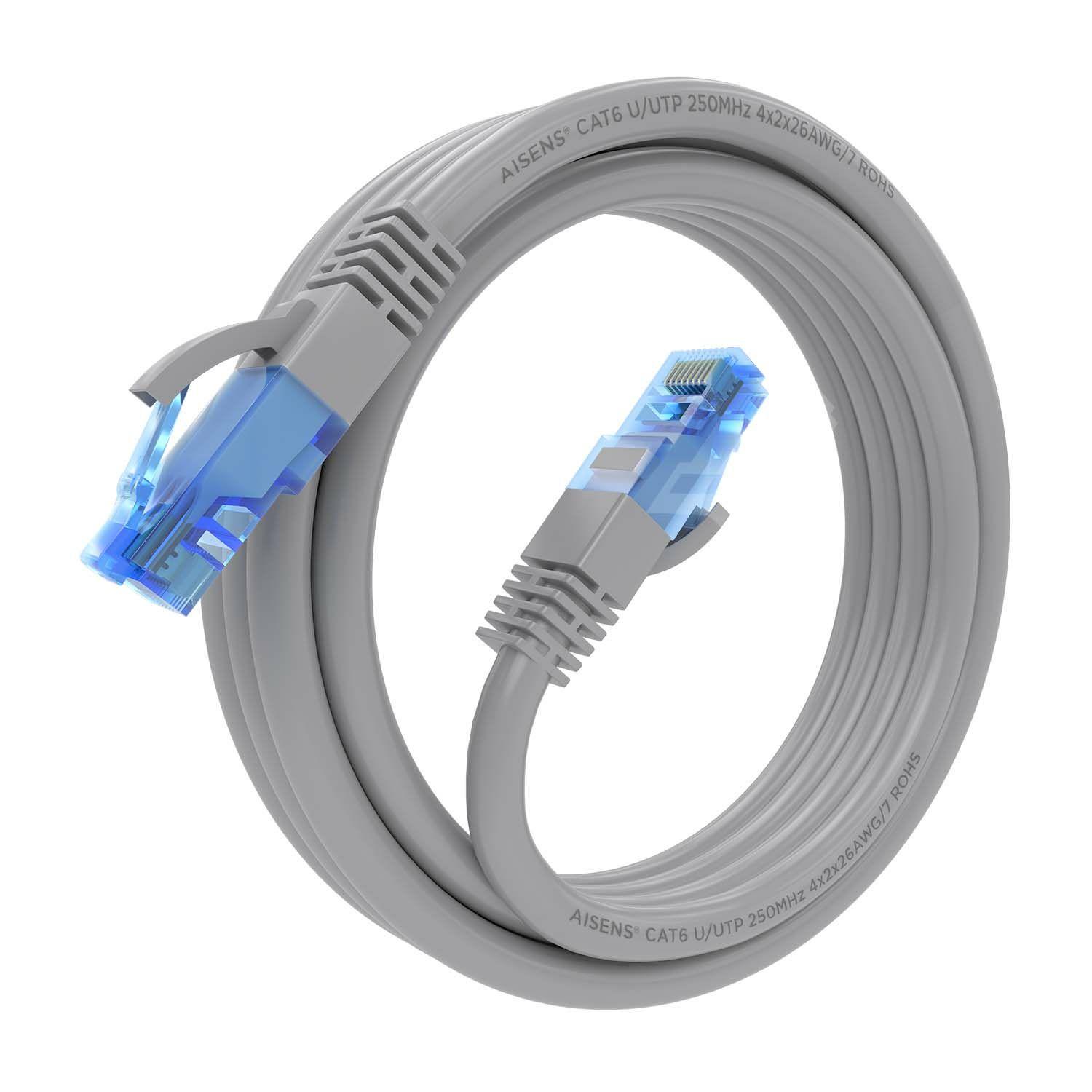 Cabo de Rede AISENS A135-0777 (2 m - Cat6 - RJ-45 - Cinzento) — miniatura 2