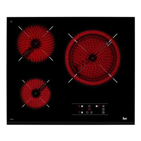 Placa Vitrocerâmica Encastre TEKA TB6315 (3 zonas - 5400 W - Vidro - Preto) — miniatura 2