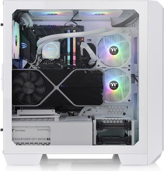 Caixa PC THERMALTAKE View 300 MX ARGB Snow (PS2 - 2.5" - ABS, SPCC, vidro temperado - Branco)