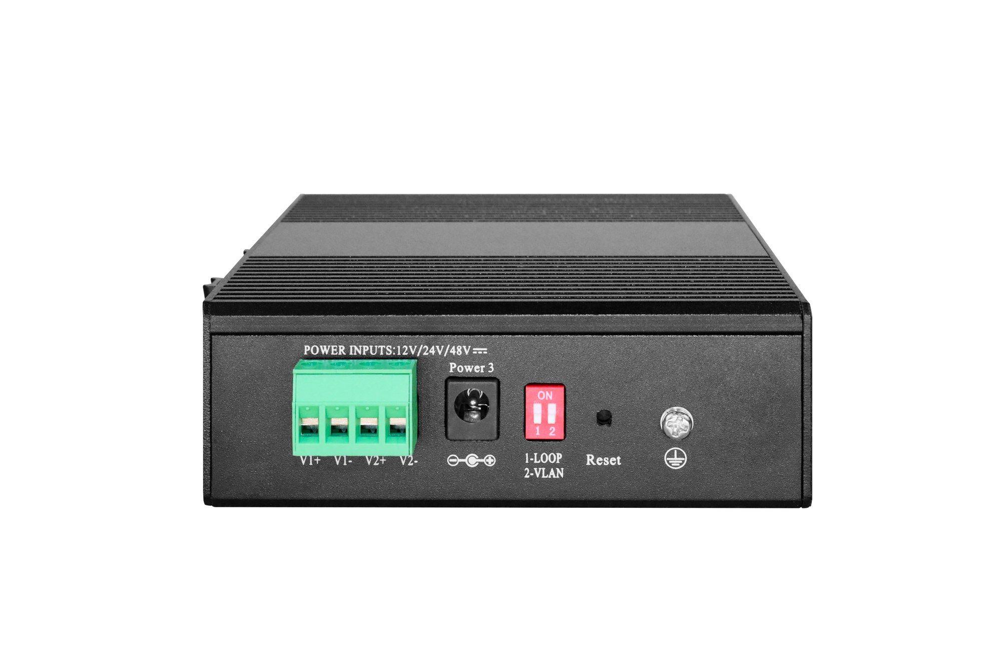 Switch Industrial Gerido LEVELONE IGS-2108 Hilbert (8 RJ45 Gigabit Ethernet - Gigabit Ethernet - 10/100/1000 Mbps - Preto) — miniatura 3
