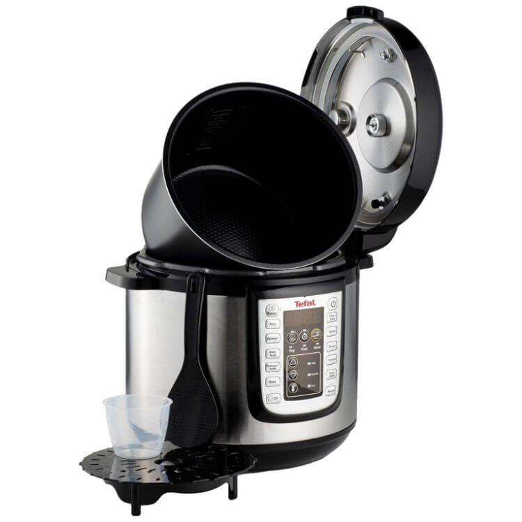 Panela de Pressão Elétrica Multicooker TEFAL Fast & Delicious CY505EE0 (Altura 37,3 cm - Preto/Prateado), miniatura 3