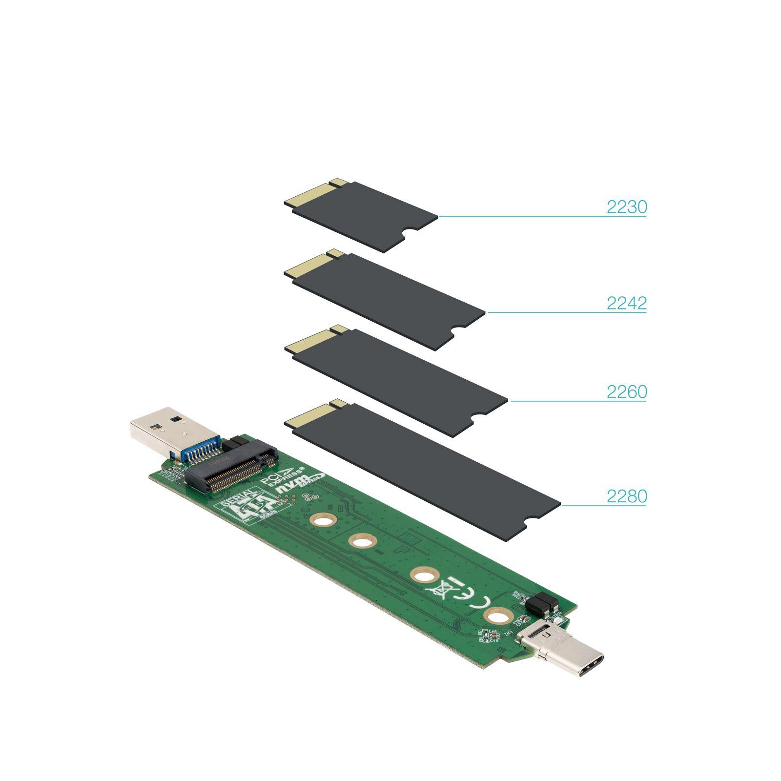 Caixa Externa para SSD M.2 TOOQ TQE-2240B (8 TB - M.2 - PCI Express, SATA NVMe - Preto) — miniatura 4