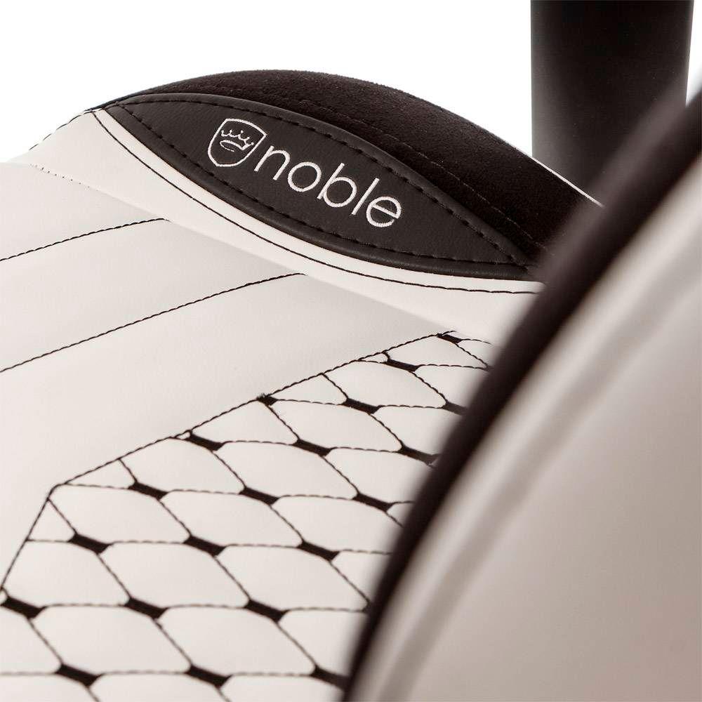 Cadeira Gaming NOBLECHAIRS EPIC (Poliuretano e pele sintética - Alumínio - Preto e branco - Branco/Preto) — miniatura 4