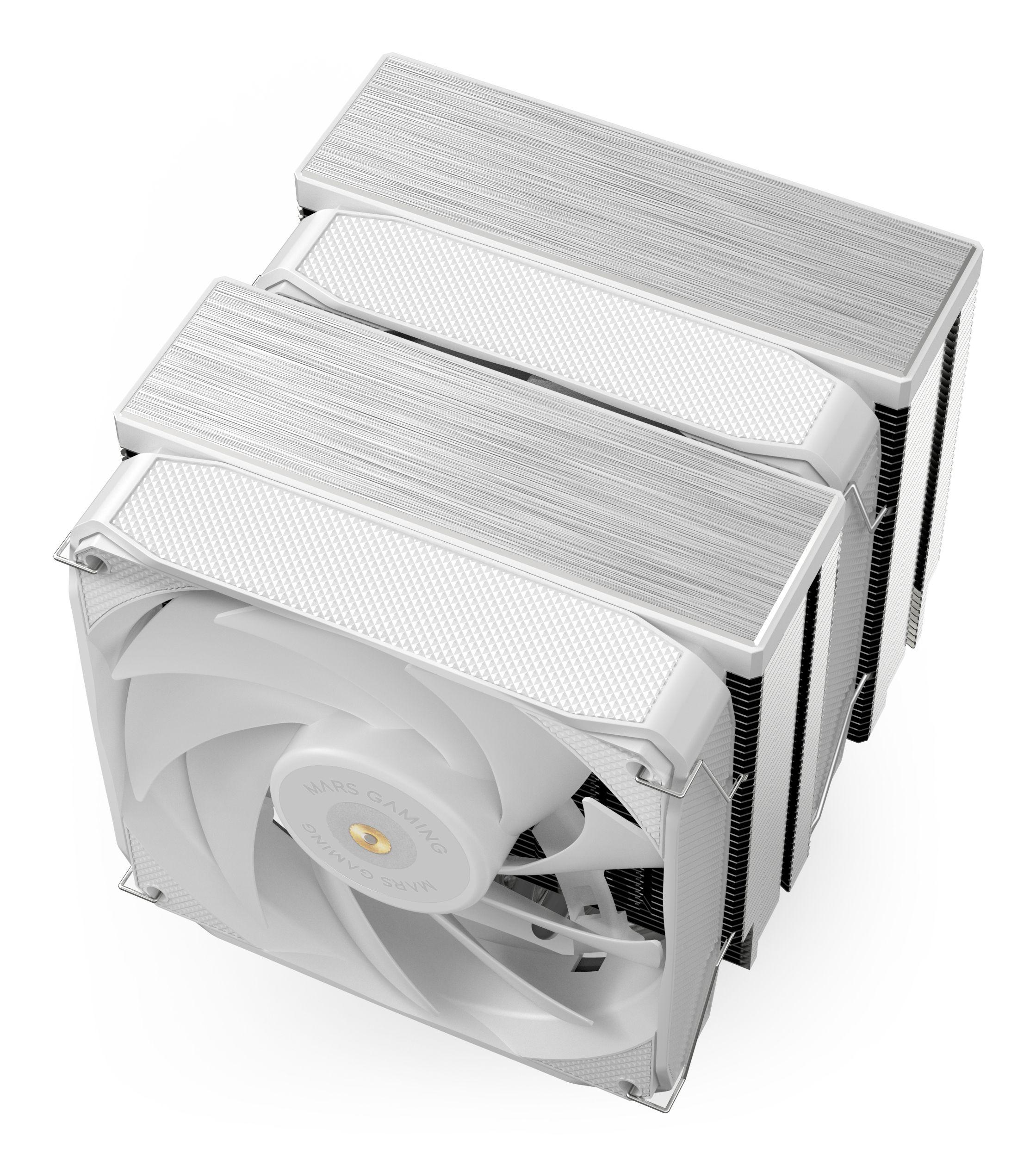 Cooler a Ar para CPU MARS GAMING MCPU-XU9W (120 mm - 2 ventoinhas - 2000 RPM - Branco) — miniatura 2