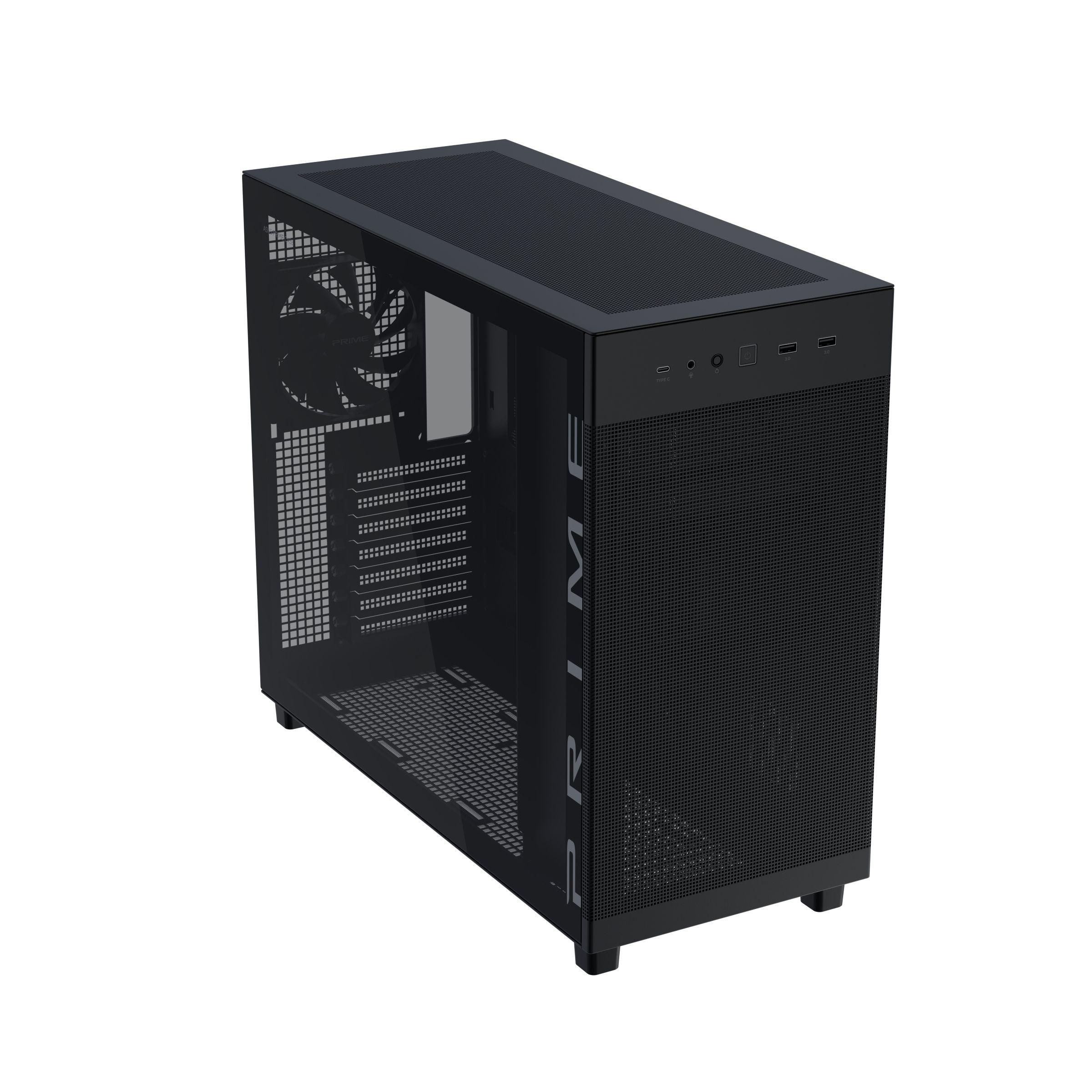 Caixa PC ASUS PRIME AP303 TG (micro ATX, Mini-ITX, ATX - Midi Tower - Metal - Preto) — miniatura 2