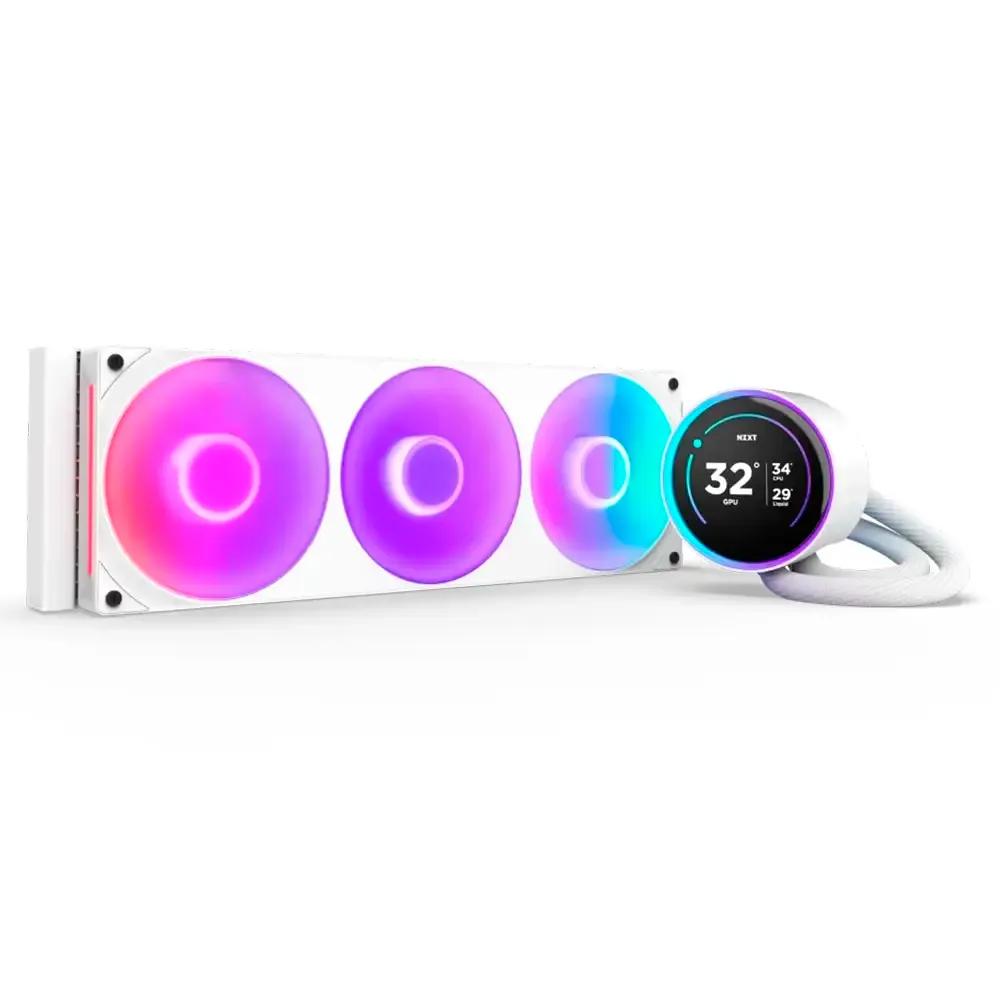 Water Cooler CPU NZXT Kraken Elite 420 RGB V2 (140 mm - 2000 RPM - Multi - Branco), miniatura 2