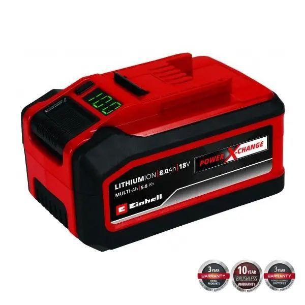 Bateria EINHELL Power-X-Change Plus Multi-Ah 18V 5.0-8.0Ah (18 V - Vermelho/Preto)