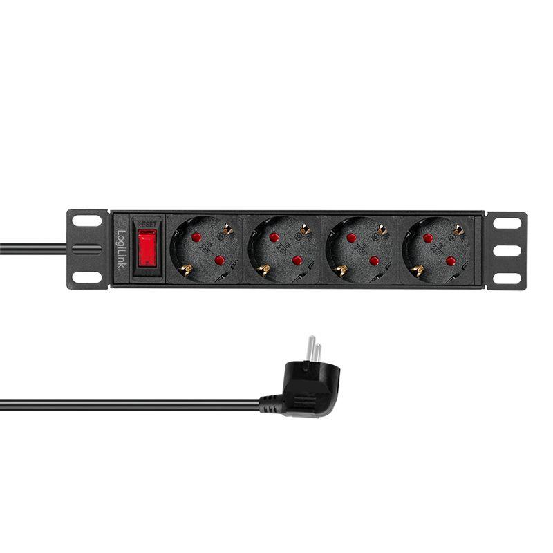 Unidade de Distribuição de Energia LOGILINK PDU4B01 (Tipo F - Preto)