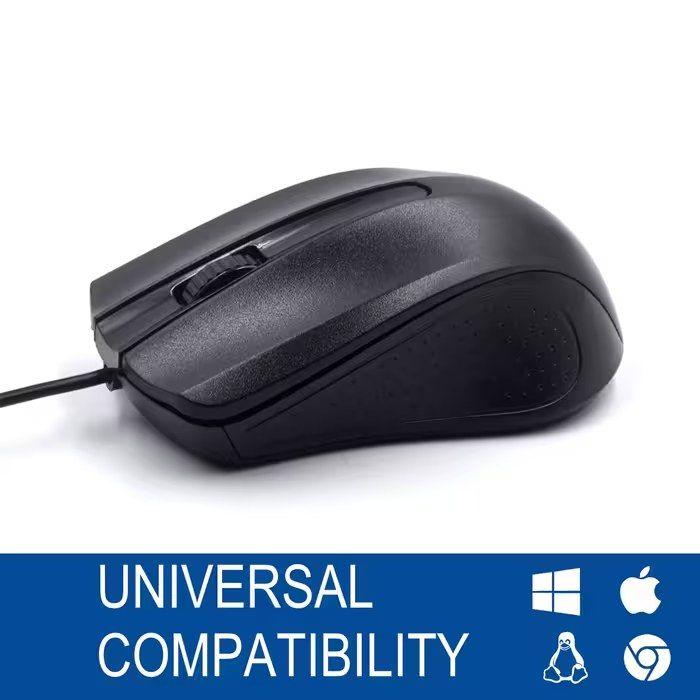 Rato EWENT EW3300 (Ambidestro - 1000 DPI - Ótico - Preto) — miniatura 3