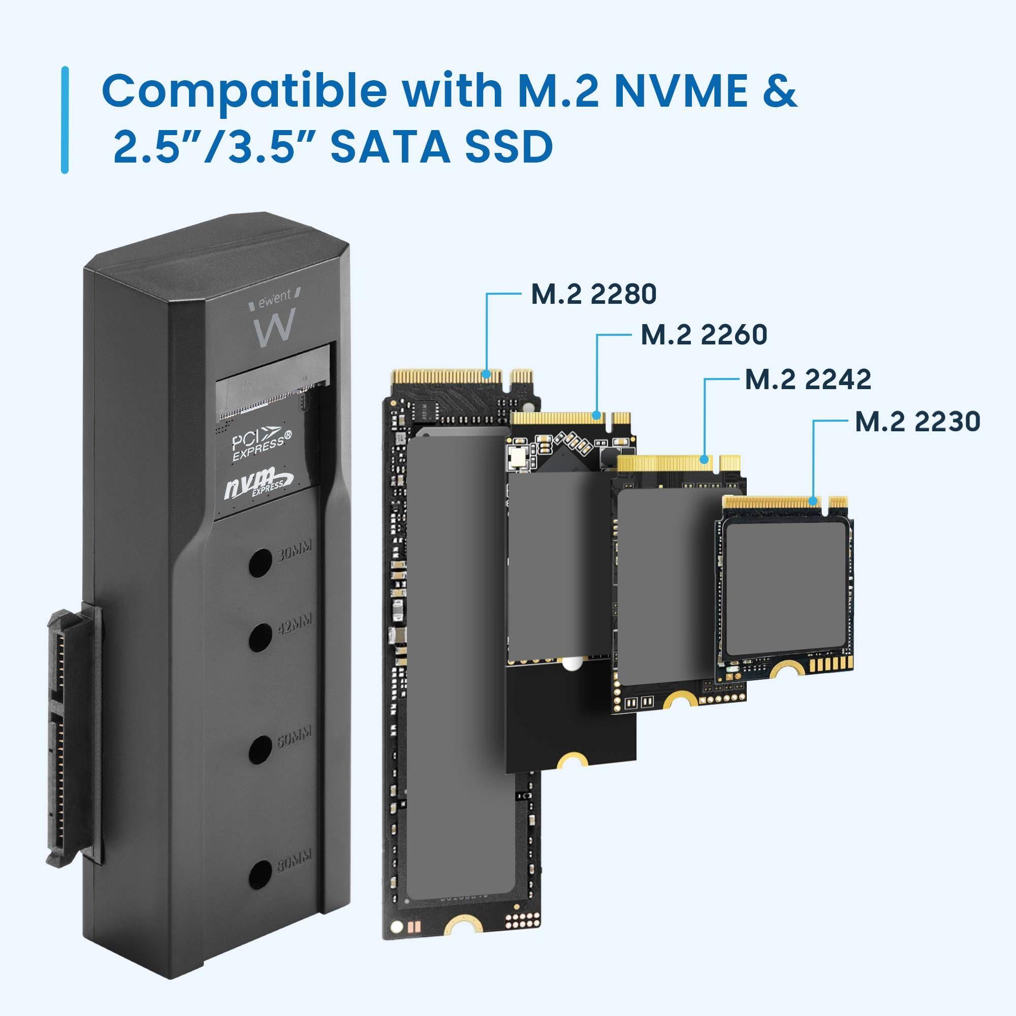 Dock Station Clonadora EWENT EW7065 (M.2 - Preto), miniatura 3