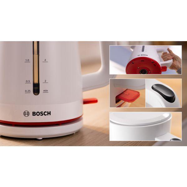Jarro Elétrico BOSCH TWK3M121 (2400 W - 1,7 l - Plástico - Branco), miniatura 4