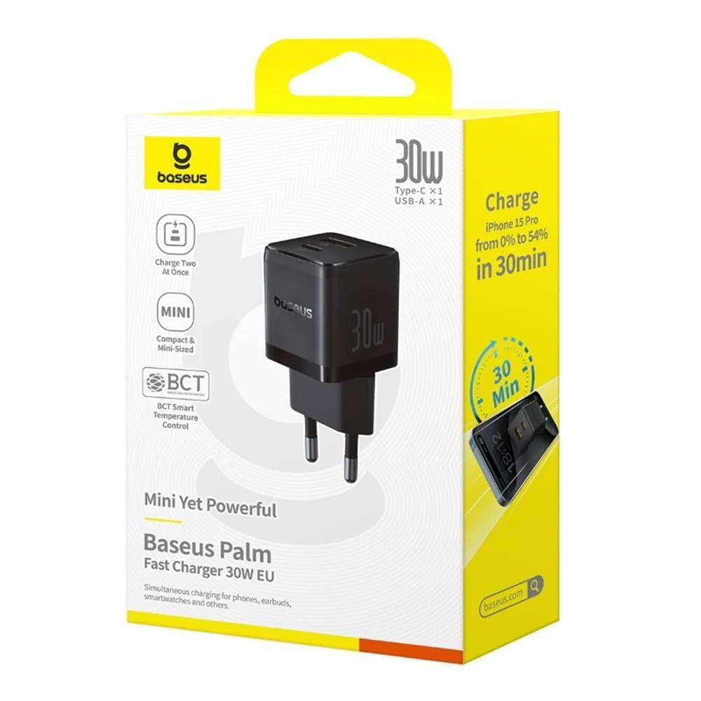 Carregador BASEUS Palm Fast Charger P1011160A113-00 (30 W - Preto), miniatura 4