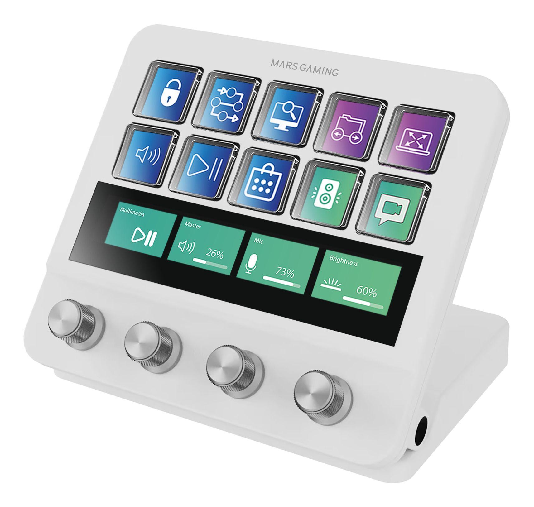 Control Deck MARS GAMING MSD-PRO (USB Tipo-C - Branco) — miniatura 2