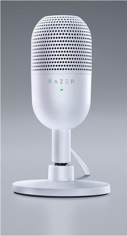 Microfone Condensador RAZER Seiren V3 Mini (Microfone condensador de mesa - Com fios - USB - Branco)