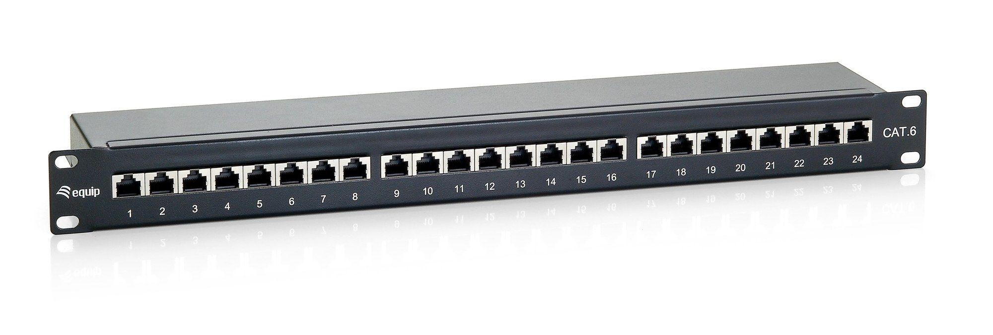 Painel de Ligações EQUIP 326424 (RJ-45 - Montagem em rack - Preto)