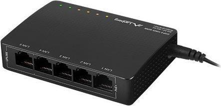 Switch de Rede LANBERG DSP3-1005-60W (Gigabit Ethernet - 10 Gbit/s - Preto)
