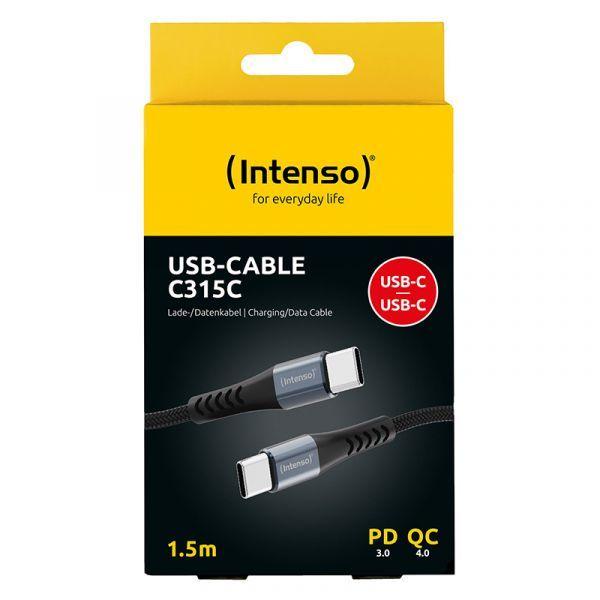 Cabo USB-C INTENSO C315C (1,5 m - USB-C - Preto) — miniatura 4