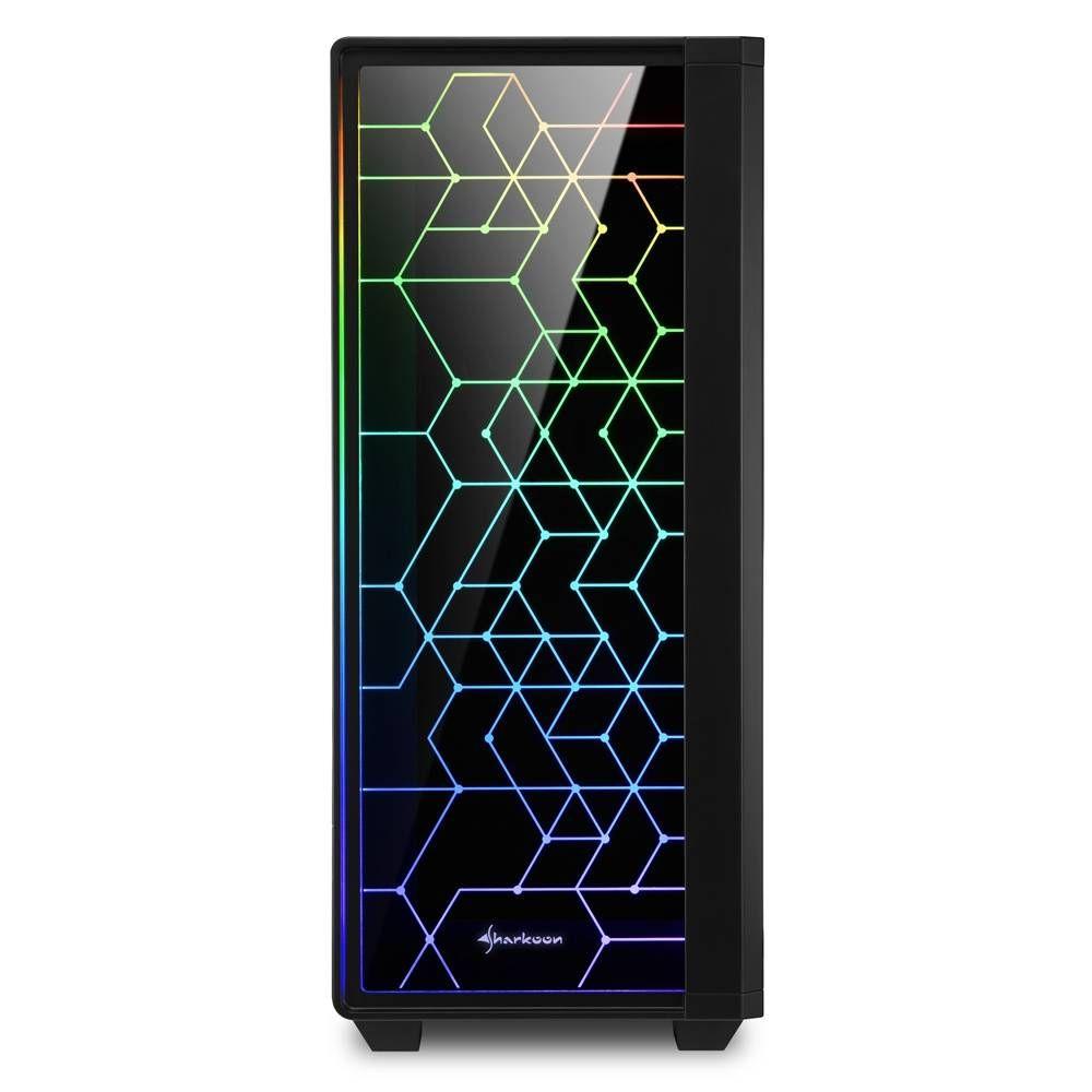 Caixa de Computador SHARKOON RGB LIT 100 (ATX, Micro ATX, Mini-ITX - Midi Tower - 15,7 cm - Preto) — miniatura 3
