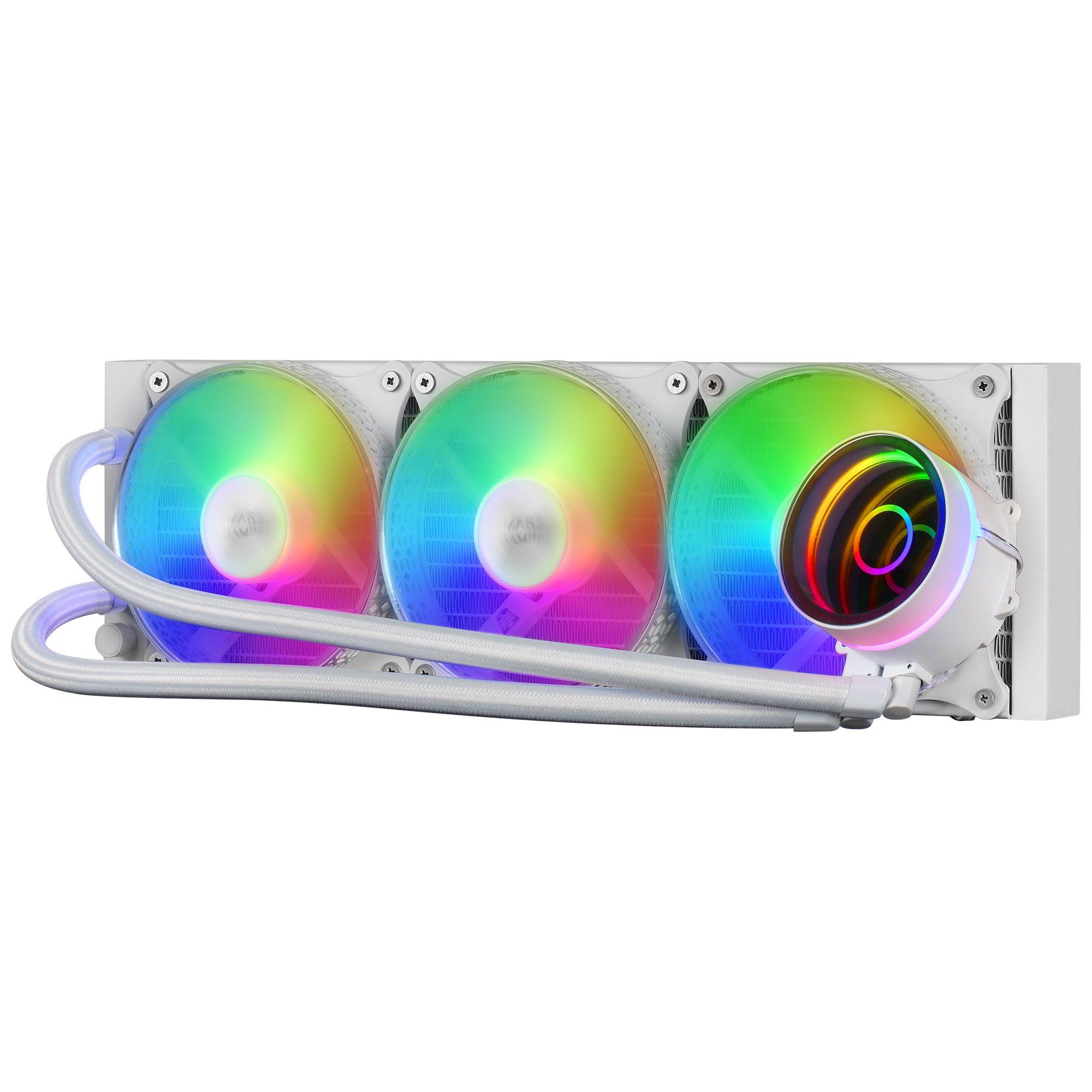 Kit de Refrigeração Líquida CPU MARS GAMING ML-ONE360W (12 cm - 3 ventoinhas - 1800 RPM - Branco) — miniatura 3
