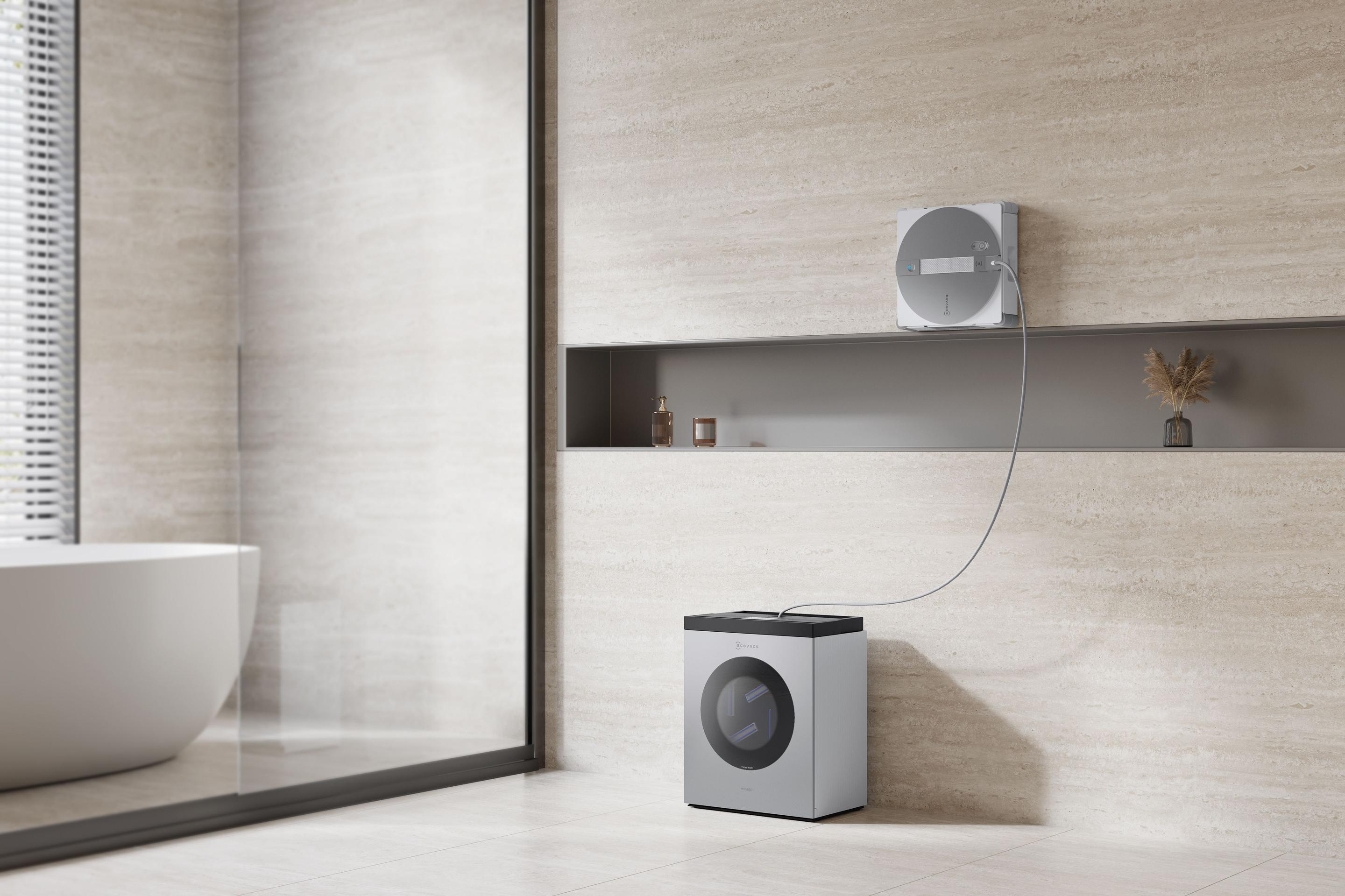 Robot de Limpeza de Vidros ECOVACS WINBOT W3 OMNI (Altura 7,6 cm - Prateado e Branco) — miniatura 37