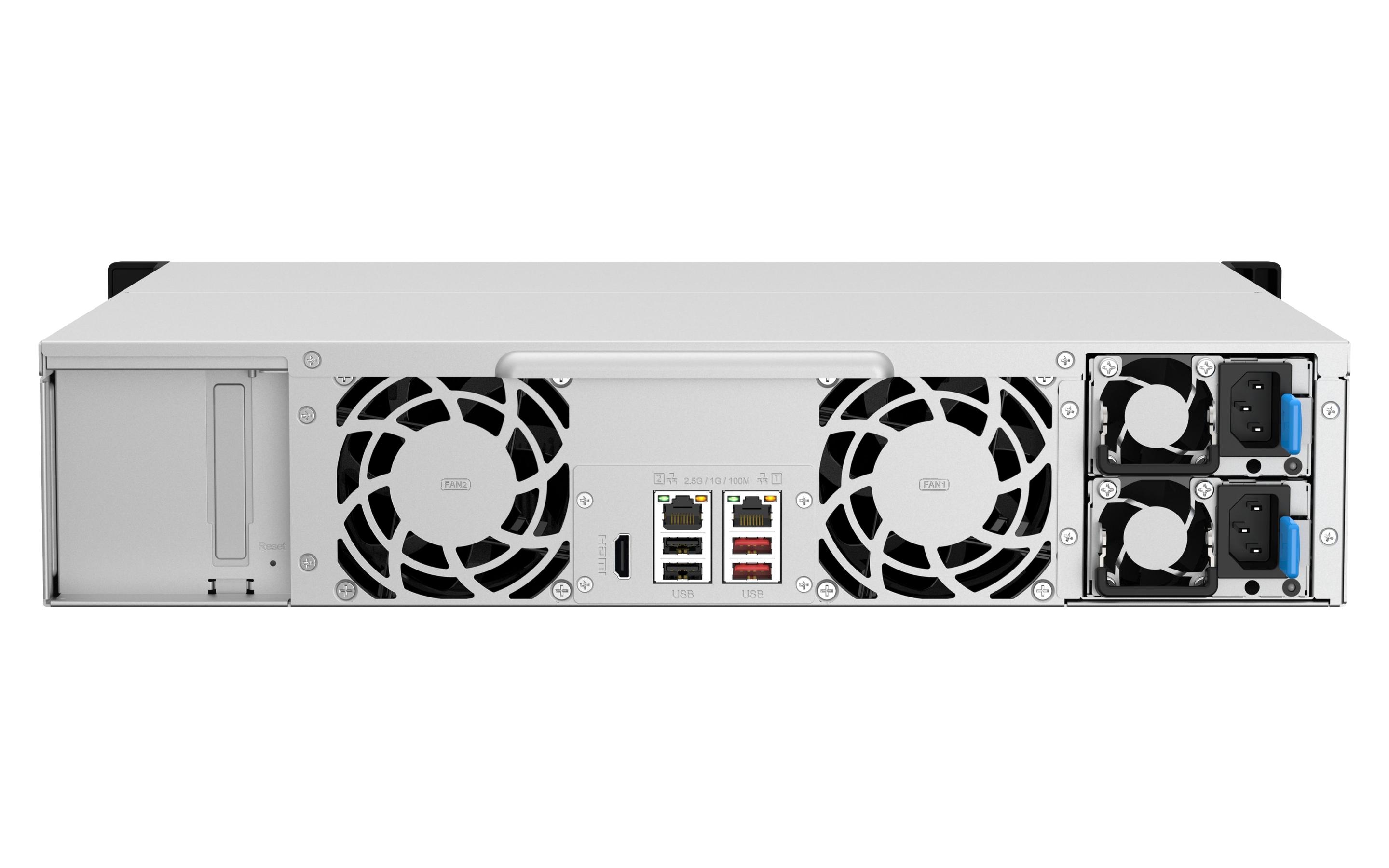 NAS QNAP TS-1264U-RP-8G (Serial ATA II, Serial ATA III - 8 GB - 12 baias - Alumínio e Preto), miniatura 3