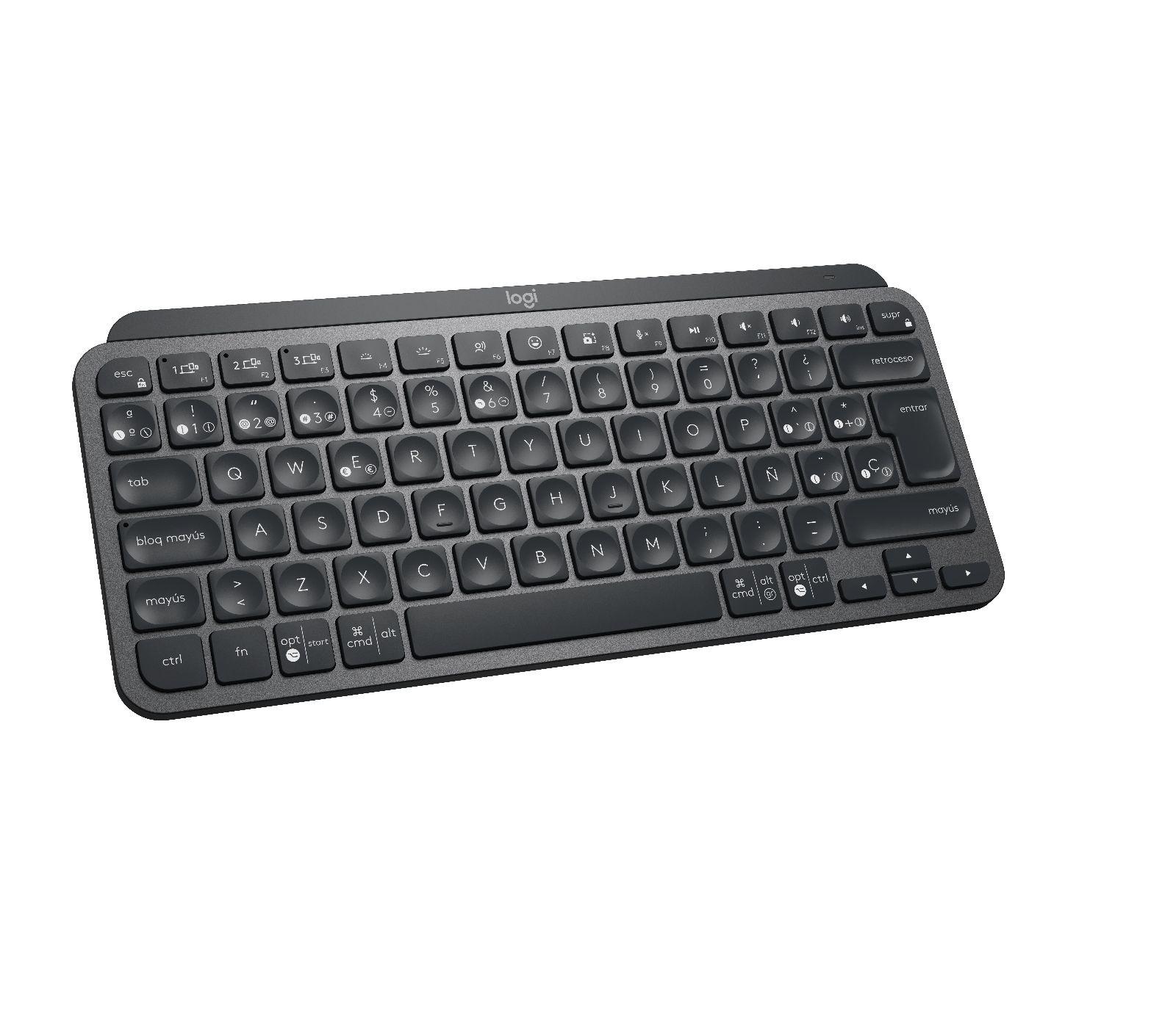 Teclado LOGITECH MX Keys Mini (Espanhol - RF Wireless + Bluetooth - Sem fios - Grafite) — miniatura 4