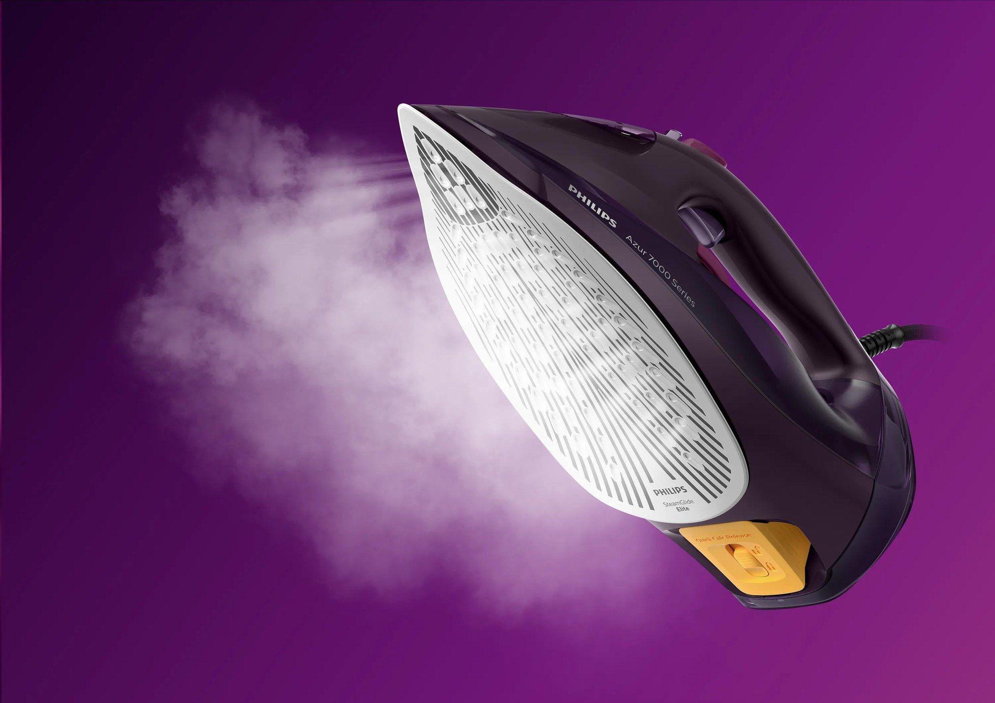 Ferro de Engomar a Vapor PHILIPS DST7061/30 (3000 W - 0,3 l - Base de ferro SteamGlide Elite - Roxo) — miniatura 6