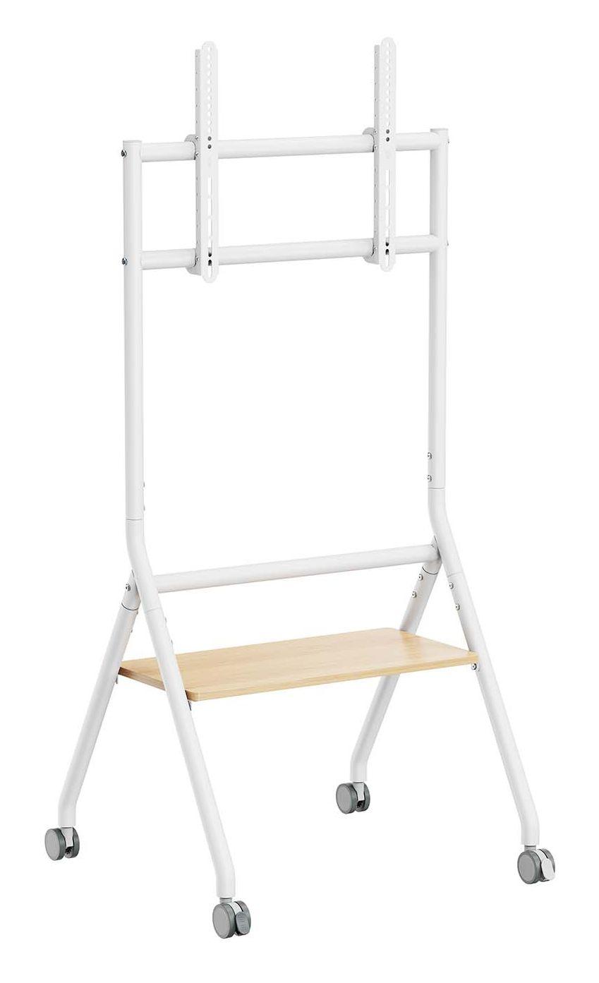 Suporte de Chão para TV AISENS FT86FE-331 (600 x 400 mm - 200 x 200 mm - 2,18 m - Branco e Madeira)