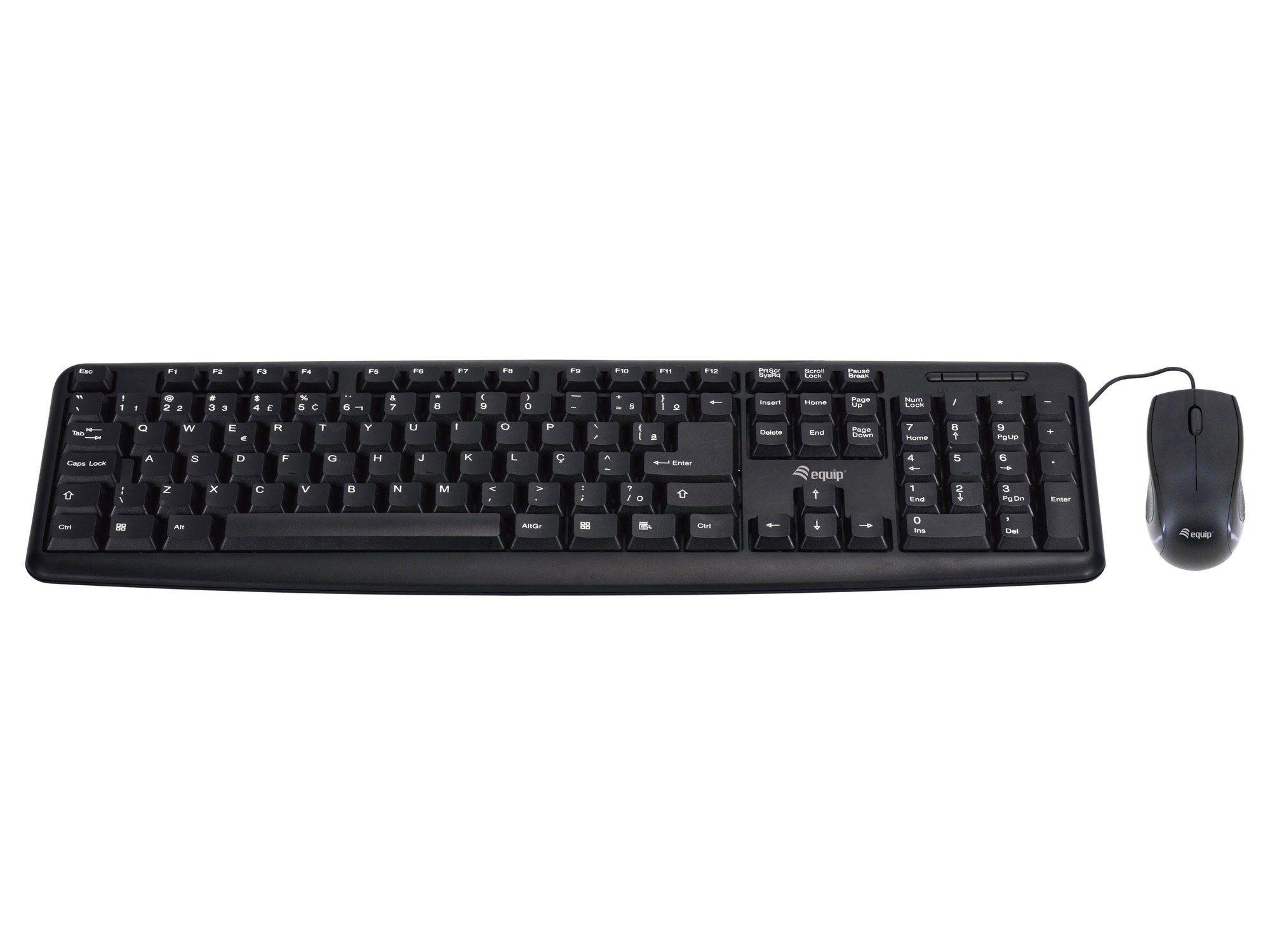 Conjunto Teclado e Rato EQUIP 245202 (Português - Membrana - Tamanho completo - Preto) — miniatura 6