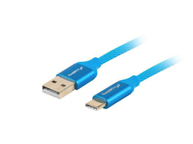 Cabo USB-A para USB-C LANBERG CA-USBO-22CU-0010-BL (1 m - USB A - USB C - Azul)