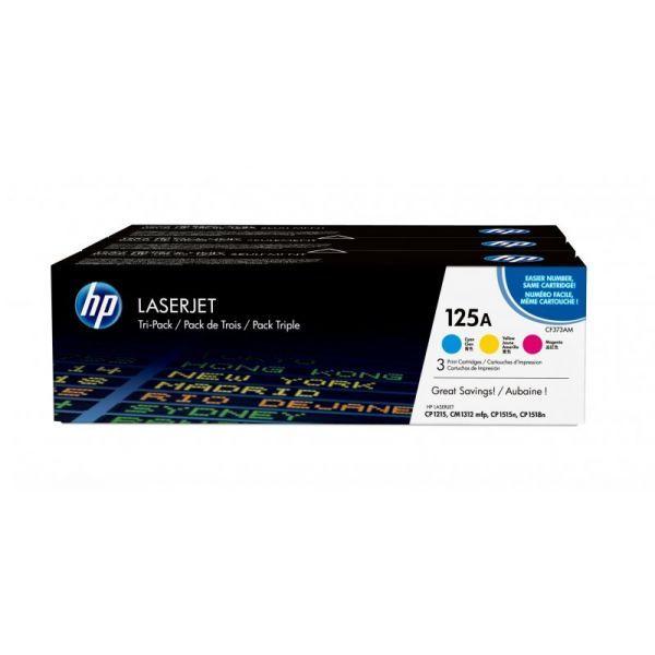 Pack de 3 Toners HP 125A Tricolor CF373AM (1400 páginas - Ciano, Magenta e Amarelo), miniatura 2