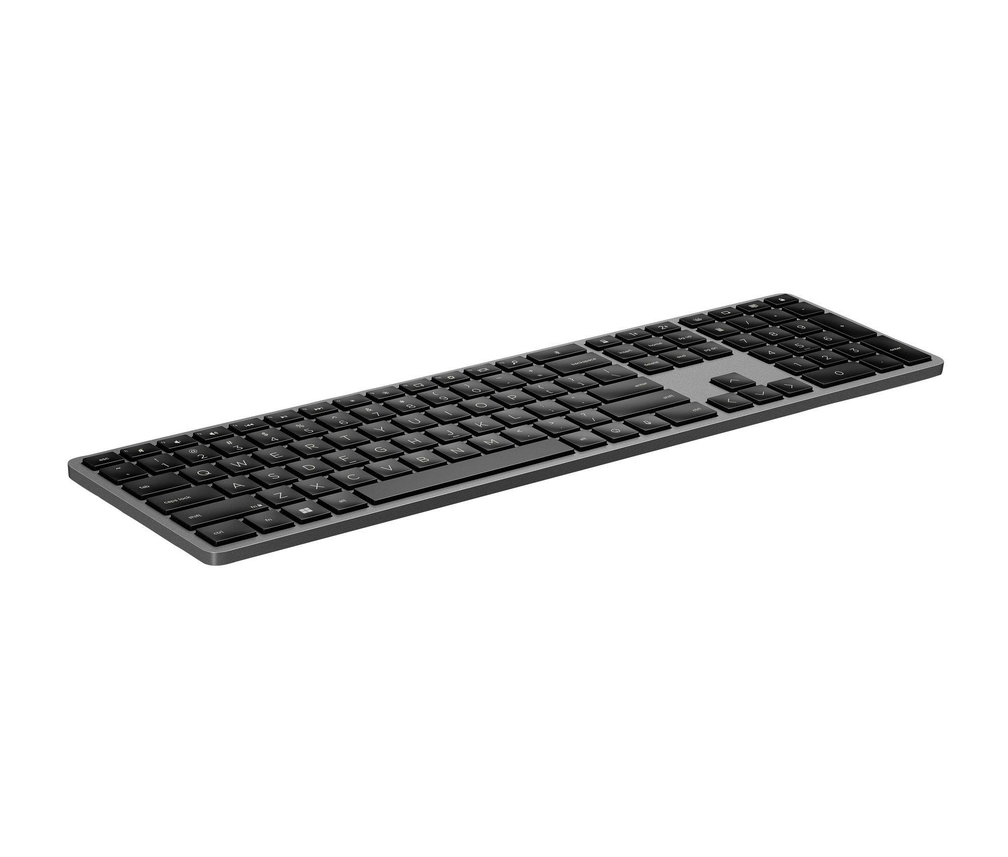 Teclado HP 975 (Teclas tesoura - Tamanho grande - RF Wireless + Bluetooth - Preto), miniatura 2
