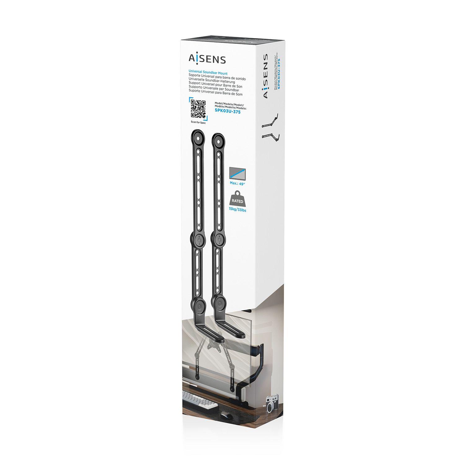 Suporte de Parede para Barra de Som AISENS SPK03U-375 (Preto) — miniatura 6