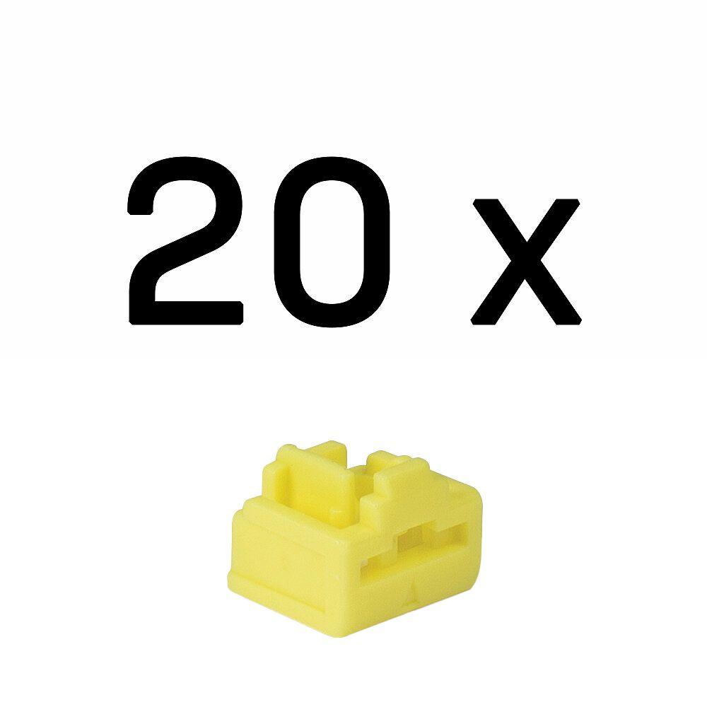 Bloqueador de Portas RJ-45 LINDY 47901 (20 unidades - Amarelo)